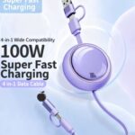 Cable USB Tipo C Retráctil 4 en 1 100W